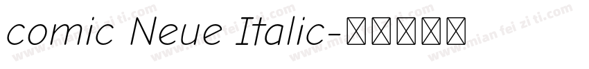 comic Neue Italic字体转换